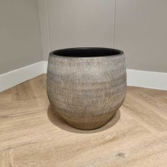 Pot Keramiek Hengelo D36H32CM zwart/goud