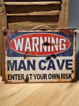 Metalen tekstbord Mancave