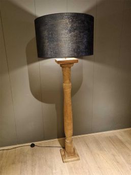 Baluster vloerlamp voet xl hout naturel