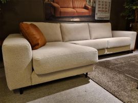 Vroomshoop hoekbank beige stof