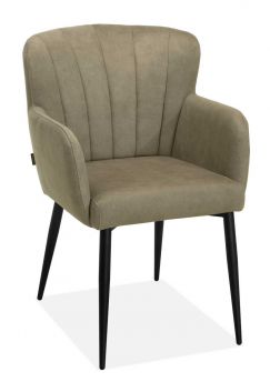 Armstoel Amourette microvezelstof groen