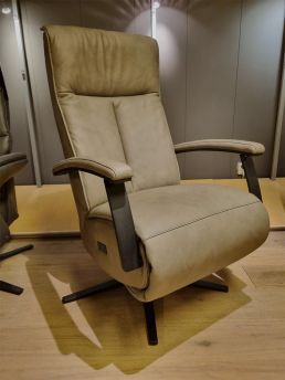 Relaxfauteuil Deurningen leder draaistoel met accu