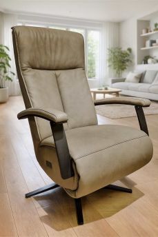 Relaxfauteuil Deurningen leder draaistoel met accu