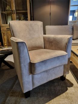 Fauteuil Groningen Veloursstof Taupe