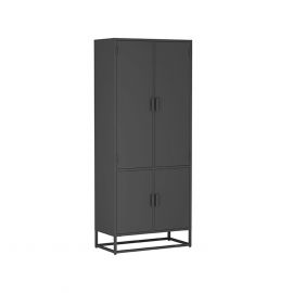 Bergkast Luff zwart metaal 80x40x190 cm