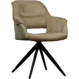 Armstoel Rijssen draaibaar velours beige