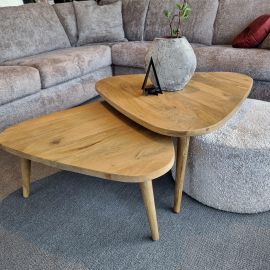 Salontafel Edge Acacia 130x70 cm X-poot
