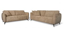 Elburg bankstel 3+2 Venga stof taupe