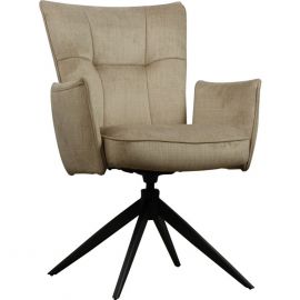 Armstoel Nijverdal draaibaar velours beige