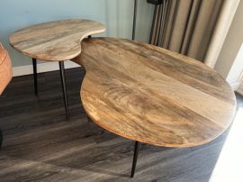 Salontafel Verona set 100x70x40cm Mango Naturel