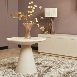 Salontafel Bellis 60cm rond mangohout zandkleur