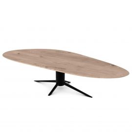 Eetkamertafel eikenhout Slipper spider poot