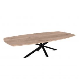 Salontafel eikenhout Deens Ovaal matrix poot