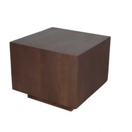 Salontafel Livia 56cm vierkant mangohout walnoot