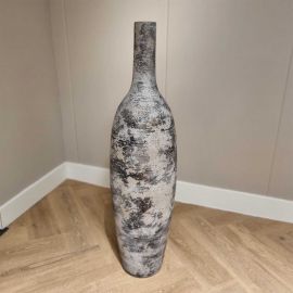 Keramiek XXL Fles Zutphen D26H100CM grijs