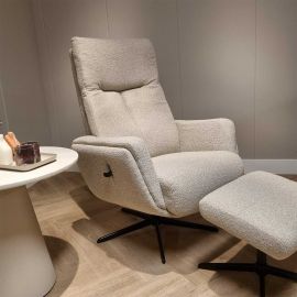 Relaxfauteuil Emmerik met losse voetenbank