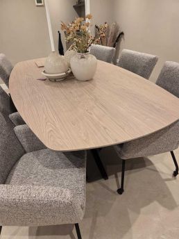 Eetkamertafel Deens Ovaal misty oak 220cm