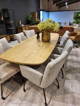 Grote Mangohout eettafel Deens Ovaal