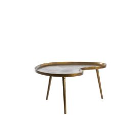 Bijzettafel LIENZ organisch antiek brons 80cm 