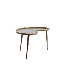 Bijzettafel LIENZ organisch antiek brons 67cm 