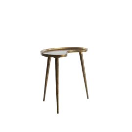 Bijzettafel LIENZ organisch antiek brons 53cm 