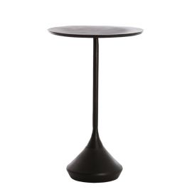 Bijzettafel DIMPHY lood antiek 35cm rond