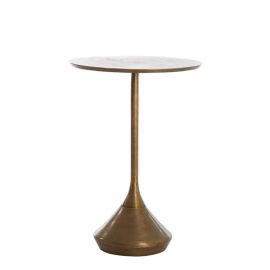 Bijzettafel DIMPHY antiek brons 35cm rond