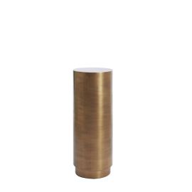 Zuil ALARIOS cylinder antiek brons 80cm
