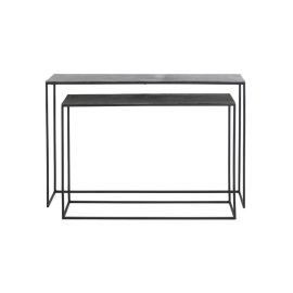 Sidetable BOCA ruw lood en antiek zwart set van 2
