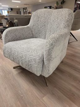 Draaifauteuil Nijverdal met patroonstof grijs