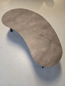Salontafel HPL blad organisch 120x63cm marmerlook