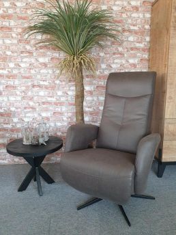 Relaxfauteuil Delden Microleder Antraciet