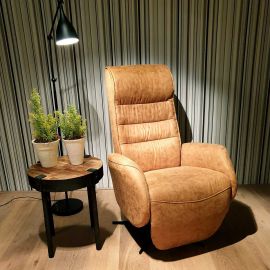 Relaxfauteuil Almelo Microvezelstof Cognac