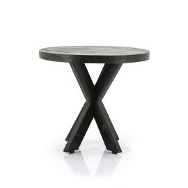 Salontafel Steven 50cm rond mango dark