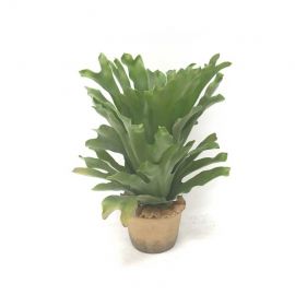 Kunstplant Hertshoorn in pot 48,5cm