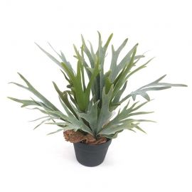 Kunstplant Hertshoorn in pot 51cm