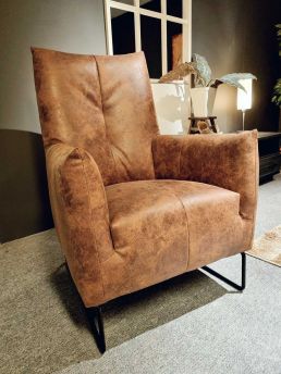 Maurits fauteuil Hoog Vast African Leather