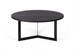 Salontafel rond zwart eiken 80cm