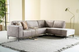 Nijmegen hoekbank 3+Ottomane Velvet Liver