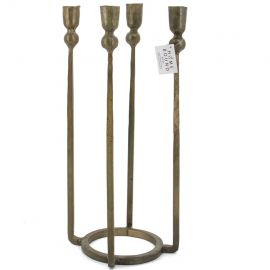 Kaarsenstandaard metaal goud 41cm