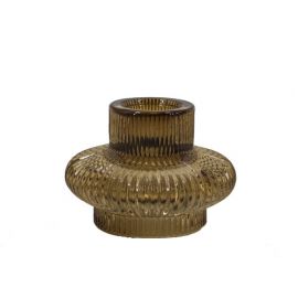 Glazen kaarsenstandaard roest 6cm