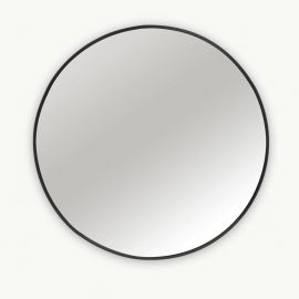 Ronde spiegel zwart 120 cm alu