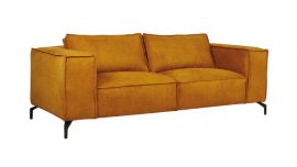 Hengelo 3-zitsbank microvezel cognac 235cm