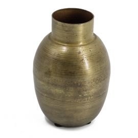 Metalen vaasje goud 12cm