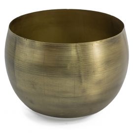 Metalen vaas goud 16cm