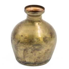 Metalen vaasje goud 12cm