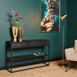 Sidetable Denver mangohout black 120cm